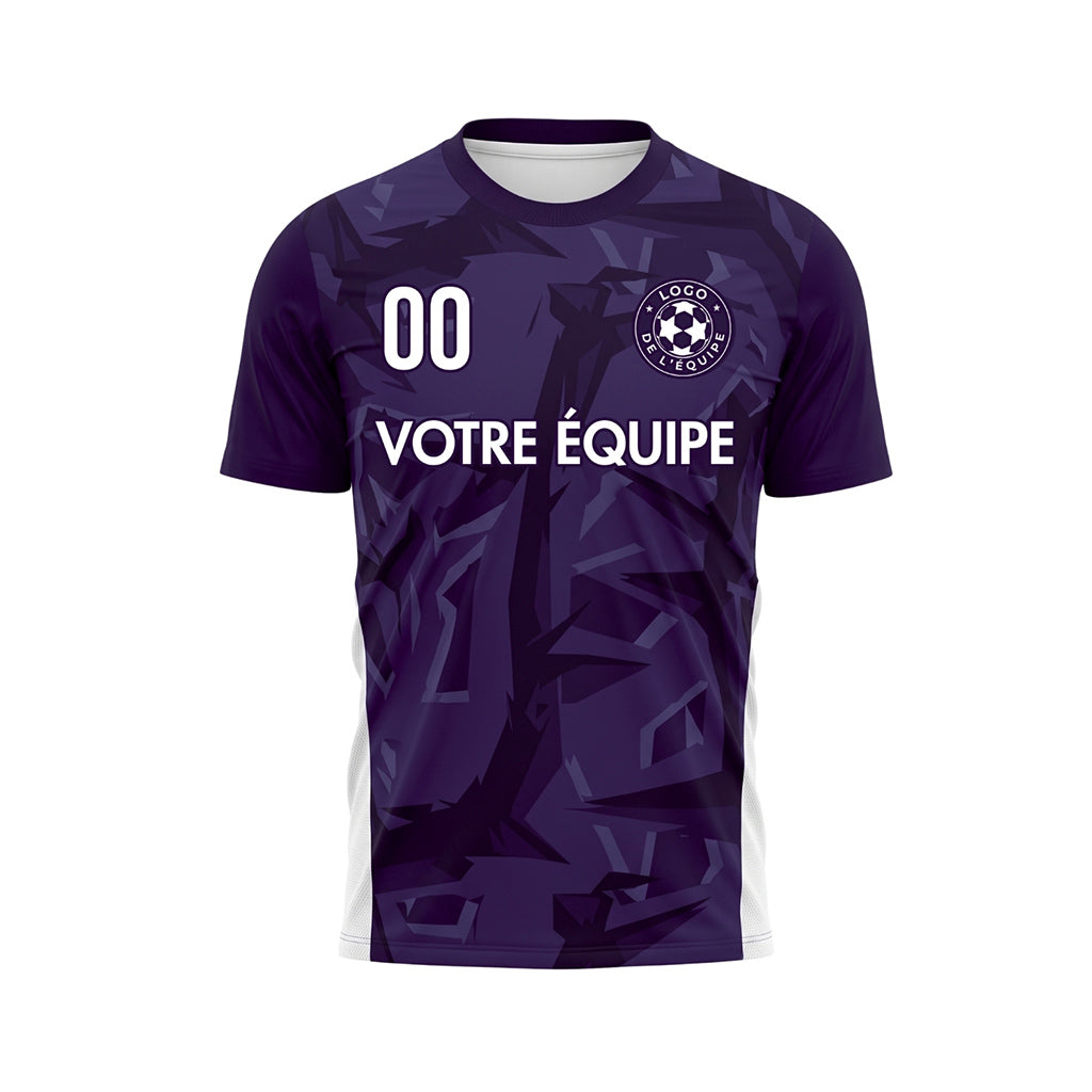 Violet Géométrique Motif Maillot de Football Personnalisé