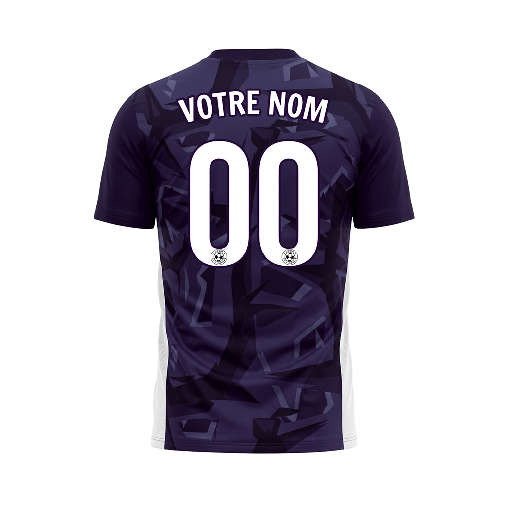 Violet Géométrique Motif Maillot de Football Personnalisé