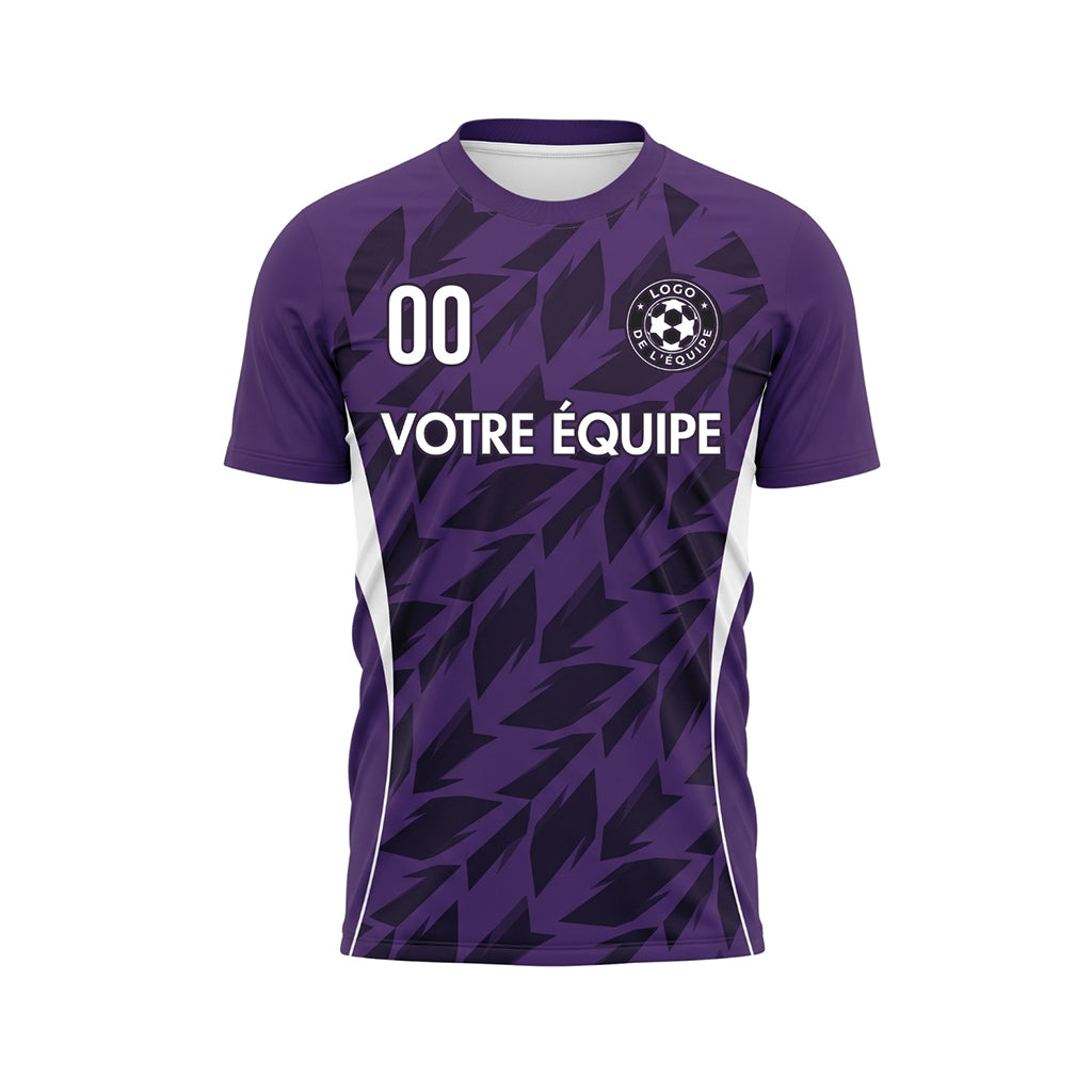Violet Flèche Géométrique Motif Maillot de Football Personnalisé