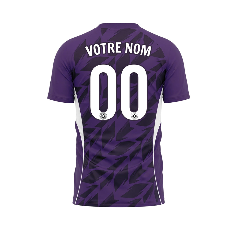 Violet Flèche Géométrique Motif Maillot de Football Personnalisé