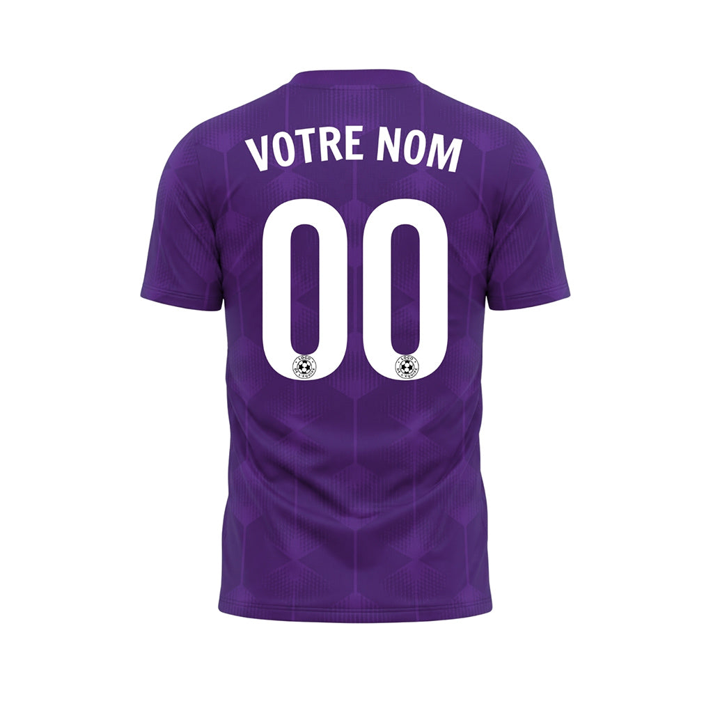 Violet Hexagone Motif Maillot de Football Personnalisé