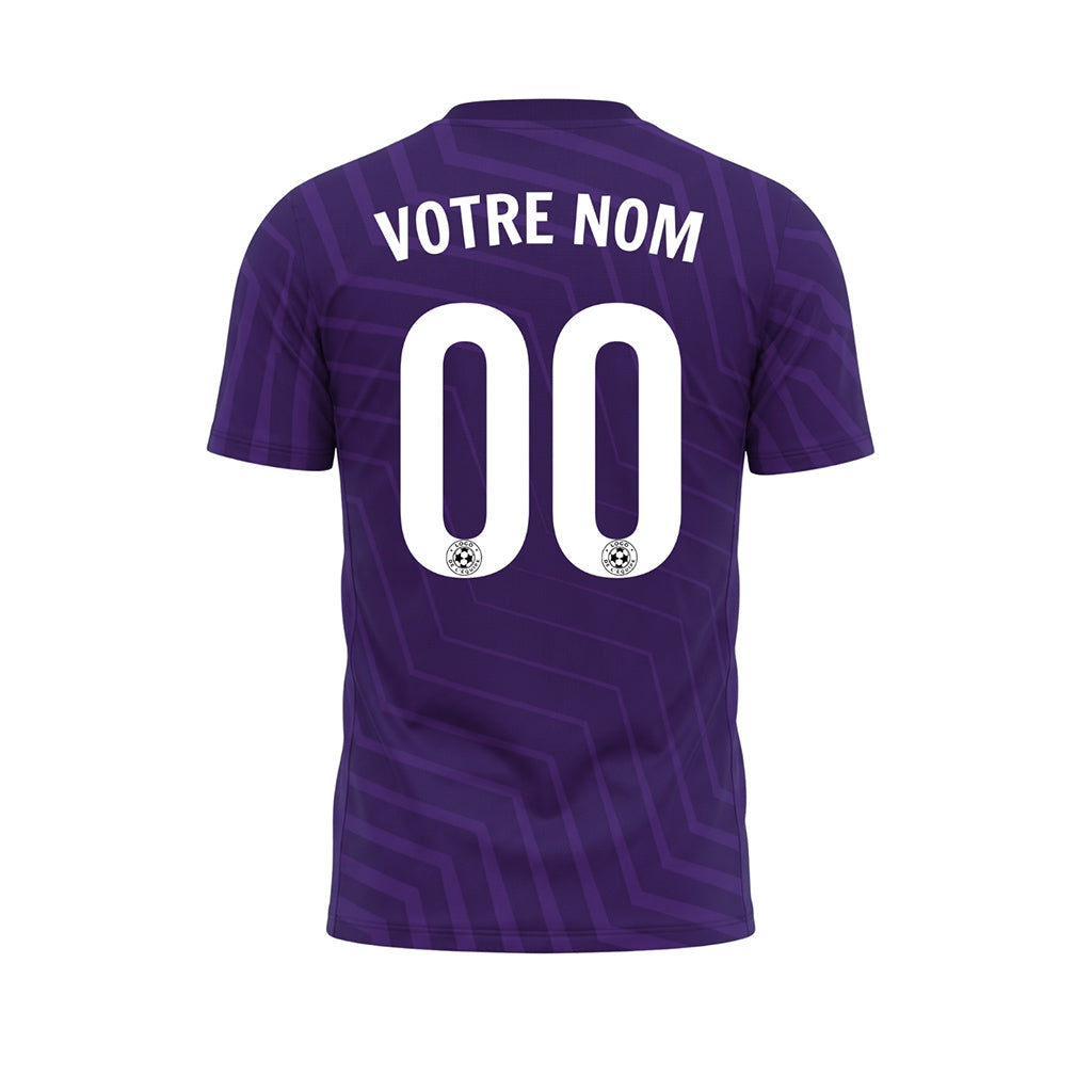 Violet Zigzag Motif Maillot de Football Personnalisé
