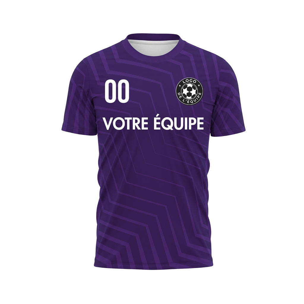 Violet Zigzag Motif Maillot de Football Personnalisé