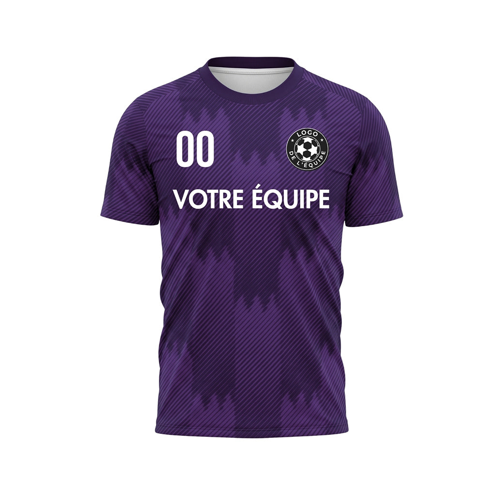 Violet Zigzag Motif Maillot de Football Personnalisé