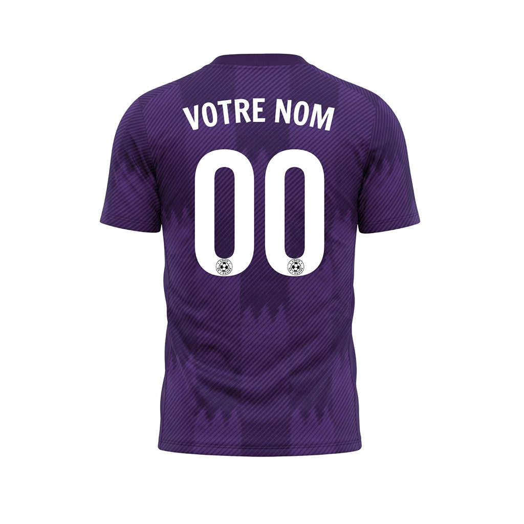 Violet Zigzag Motif Maillot de Football Personnalisé