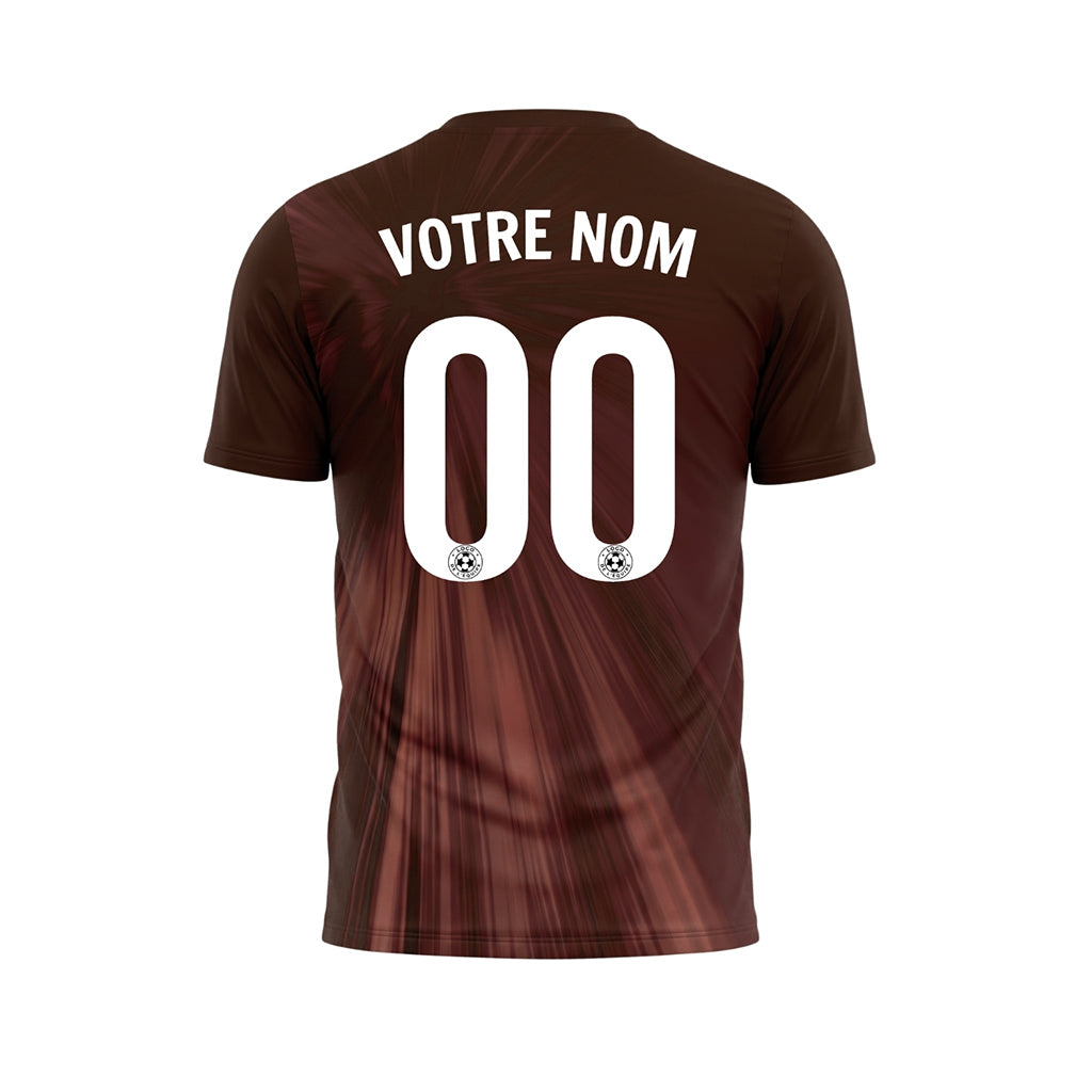 Rouge Bordeaux Rayons Effet Maillot de Football Personnalisé